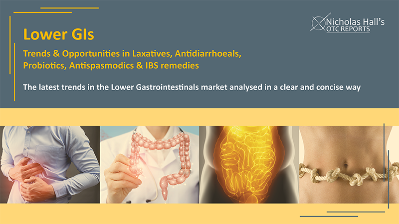 Lower GIs: Trends & Opportunities in Laxatives, Antidiarrhoeals, Probiotics, Antispasmodics & IBS remedies
